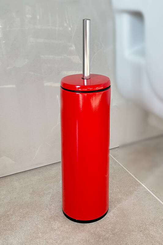 Cigo Çöp Kovası Tuvalet Fırçası Set 2Li Kırmızı - 3