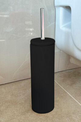 Cigo Banyo Çöp Kovası Tuvalet Fırçası Set 2Li Mat Siyah - 3