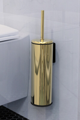 Cigo Duvara Monte WC Tuvalet Fırçası - Sarı İç Kısım Siyah - Primanova