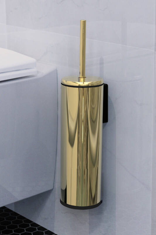 Cigo Duvara Monte WC Tuvalet Fırçası - Sarı İç Kısım Siyah - 1