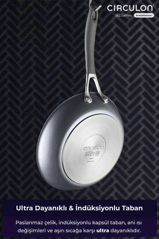 ScratchDefense A1 serisi Çizilmez Yapışmaz 3+2 Tava ve Tencere Seti - 6