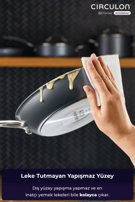 A1 Serisi ScratchDefense Çizilmez Yapışmaz 8 Parça Tencere Tava Seti - Circulon (1)