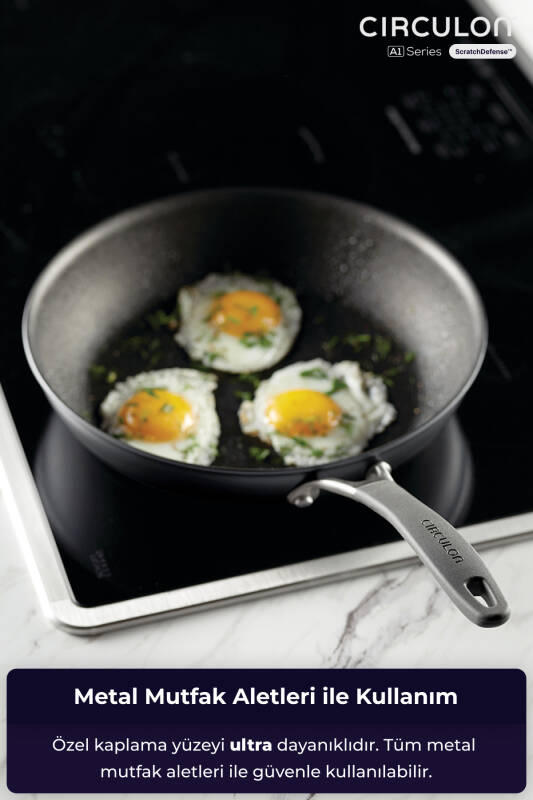  ScratchDefense A1 serisi Çizilmez yapışmaz Kızartma Tavası 28 CM - 8