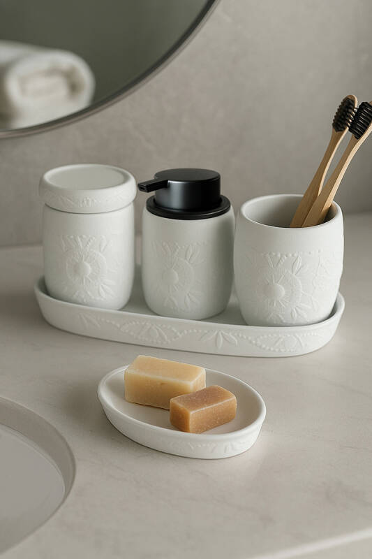 Clista 5'li Banyo Seti - Beyaz - 1