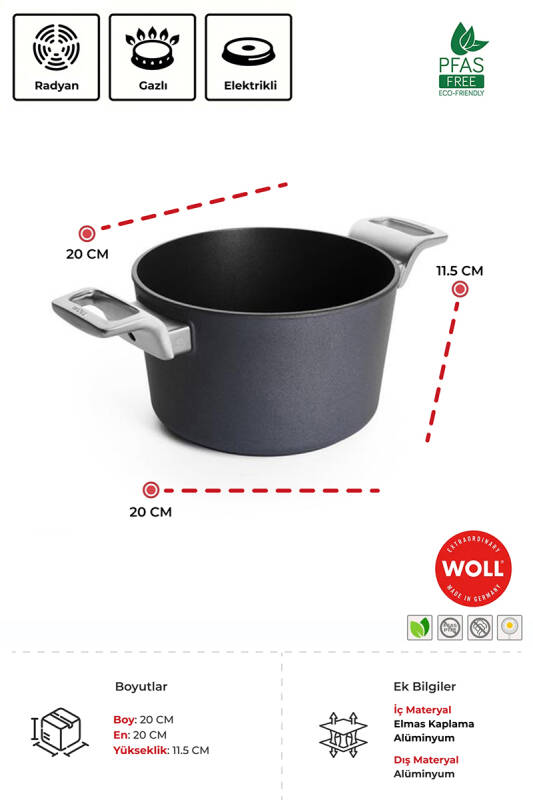 Diamond Lite Pro Derin Tencere Ø20 CM / derinlik 11,5 CM - 7