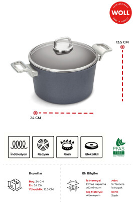 Dıamond Lıte Pro Derın Tencere Ø24 / Derinlik 13,5Cm İndüksiyon - 3