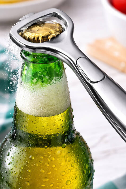 Dikey Şişe Açacağı - Metalik - 4