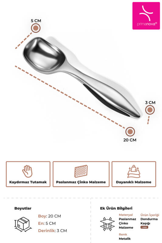 Dondurma Kaşığı - Metalik - 3