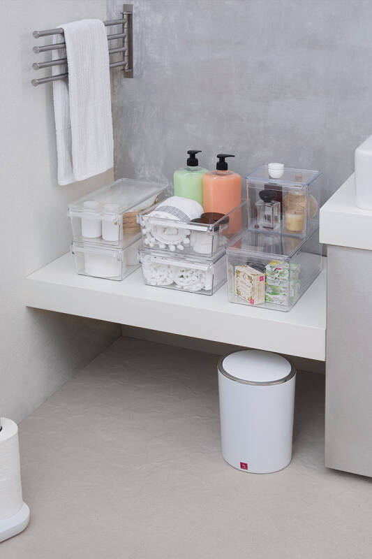 Buzdolabı Içi Organizer Dolap Içi Düzenleyici Saklama Kabı 290*150*100 Mm Şeffaf 6 Lı Set - 3