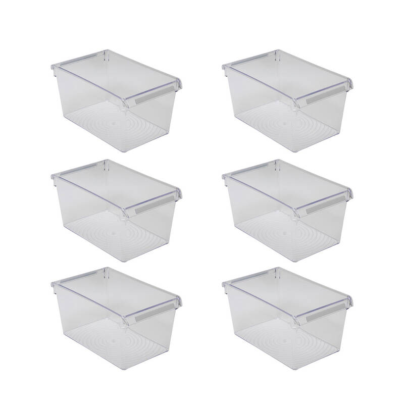 Buzdolabı Içi Organizer Dolap Içi Düzenleyici Saklama Kabı 310*180*150 Mm Şeffaf 6Lı Set - 5
