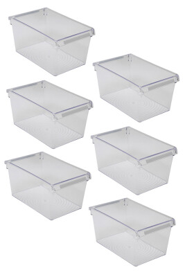 Buzdolabı Içi Organizer Dolap Içi Düzenleyici Saklama Kabı 310*180*150 Mm Şeffaf 6Lı Set - 1
