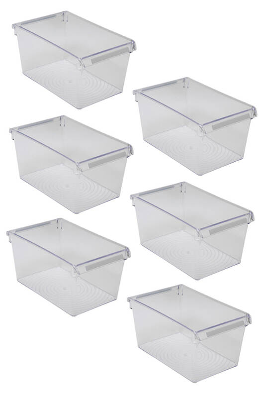 Buzdolabı Içi Organizer Dolap Içi Düzenleyici Saklama Kabı 310*180*150 Mm Şeffaf 6Lı Set - 1