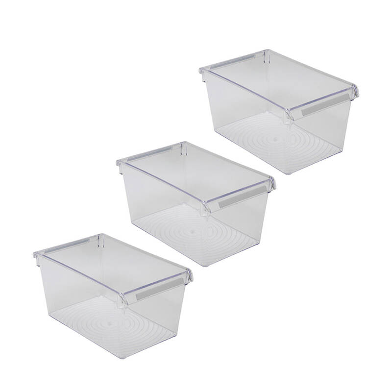 Buzdolabı Içi Organizer Dolap Içi Düzenleyici Saklama Kabı 310*180*150Mm Şeffaf 3'Lü Set - 5