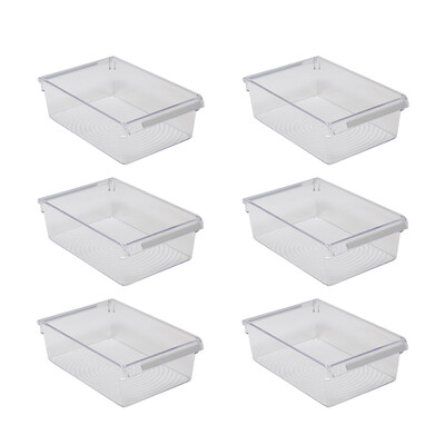 Buzdolabı Içi Organizer Dolap Içi Düzenleyici Saklama Kabı 325*205*100 Mm Şeffaf 6 Lı Set - 4