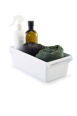 Buzdolabı Içi Organizer Dolap Içi Düzenleyici Saklama Kabı 360*150*100 Mm Beyaz 3'Lü Set - 4