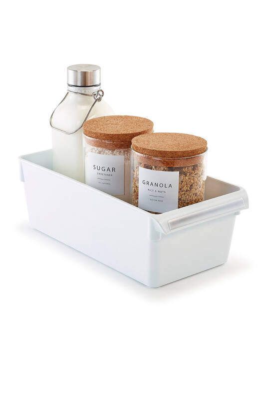 Buzdolabı Içi Organizer Dolap Içi Düzenleyici Saklama Kabı 360*150*100 Mm Beyaz 6'Lı Set - 2
