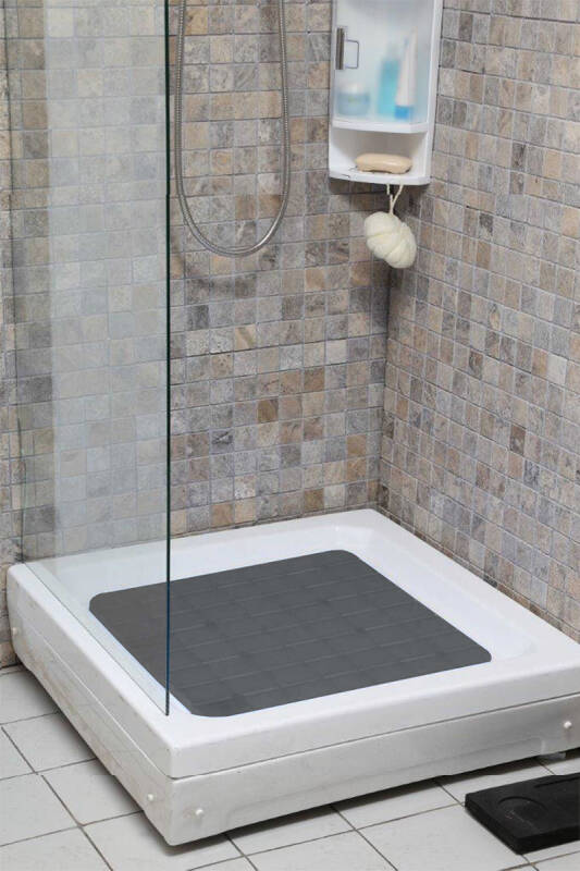 Duş İçi Plastik Paspas - Gri - 1