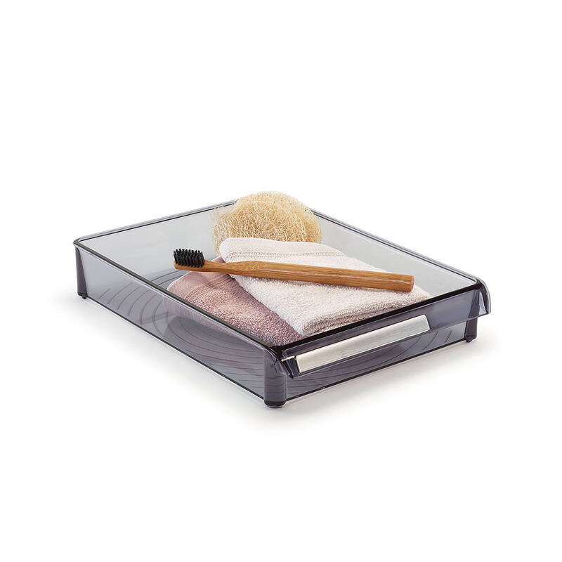 Buzdolabı Içi Organizer Dolap Içi Düzenleyici Raf 205*280*50 Mm Şeffaf Siyah - 7