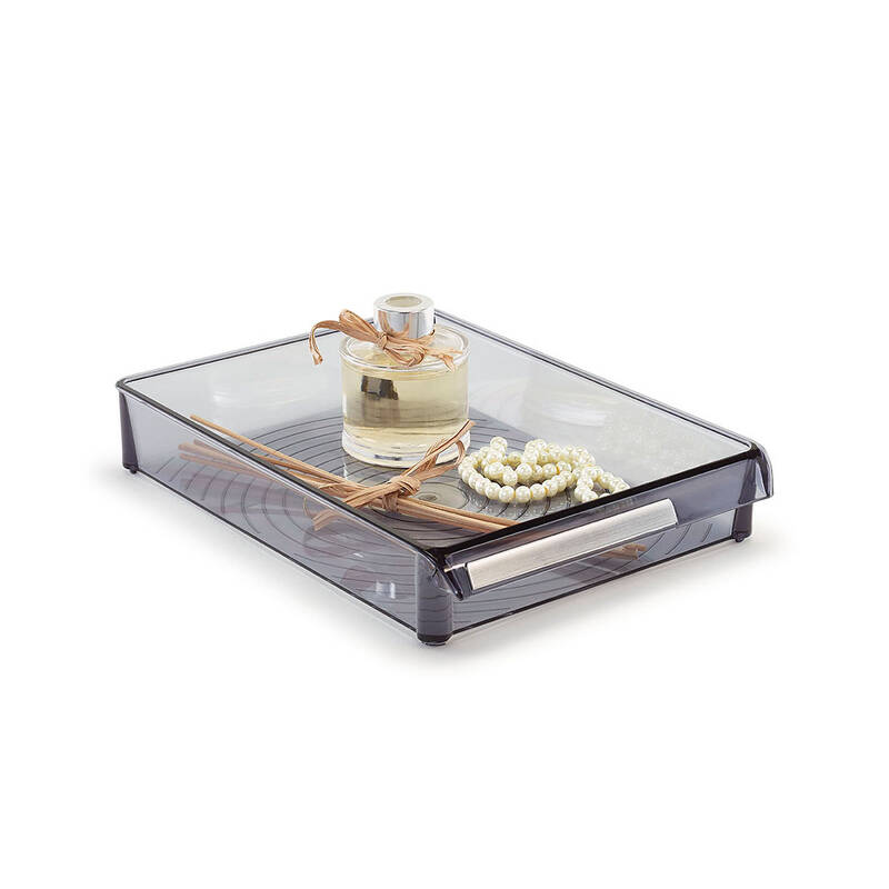 Buzdolabı Içi Organizer Dolap Içi Düzenleyici Raf 205*280*50 Mm Şeffaf Siyah - 8