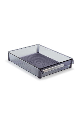Buzdolabı Içi Organizer Dolap Içi Düzenleyici Raf 205*280*50 Mm Şeffaf Siyah - 1
