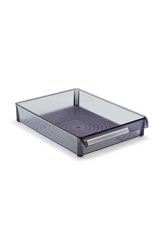 Buzdolabı Içi Organizer Dolap Içi Düzenleyici Raf 205*280*50 Mm Şeffaf Siyah - 1