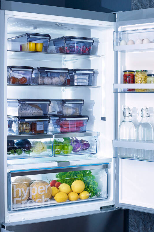 Buzdolabı Içi Organizer Dolap Içi Düzenleyici Raf 205*280*50 Mm Şeffaf Siyah - 6