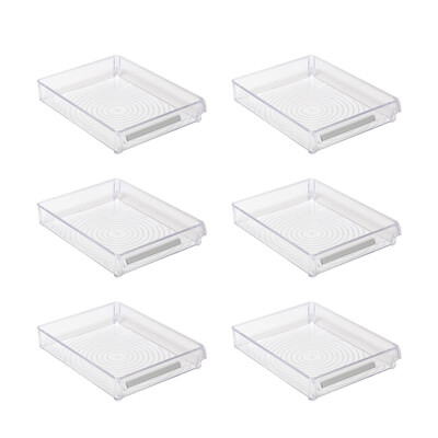 Buzdolabı Içi Organizer Dolap Içi Düzenleyici Saklama Kabı 205*280*50 Mm Şeffaf 6Lı - 5