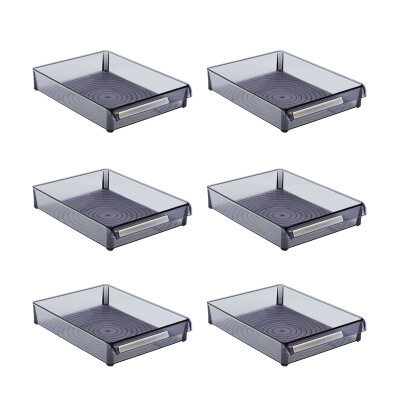 Buzdolabı Içi Organizer Dolap Içi Düzenleyici Saklama Kabı 205*280*50 Mm Şef.Siyah 6Lı - Primanova