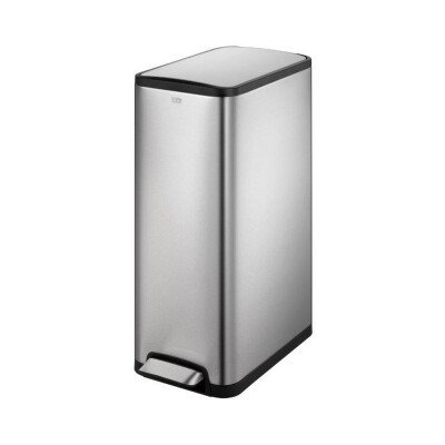 Ecoslim 30 LT Yumuşak Kapanan Dikey Pedallı Banyo Mutfak Ofis Çelik Çöp Kovası - Primanova