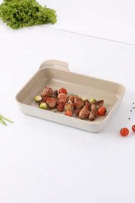 Fika Alüminyum Döküm Dikdörtgen Fırın Tepsisi, Büyük - Neoflam