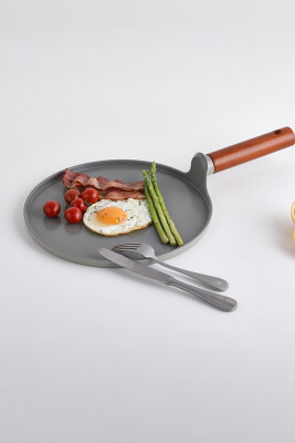 Fika Seramik Kaplama Krep Tava 26 CM - Gri - 5