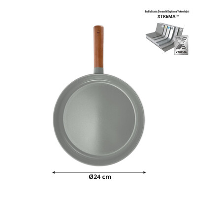 Fika Alüminyum Döküm Tava 24Cm Gri - 8