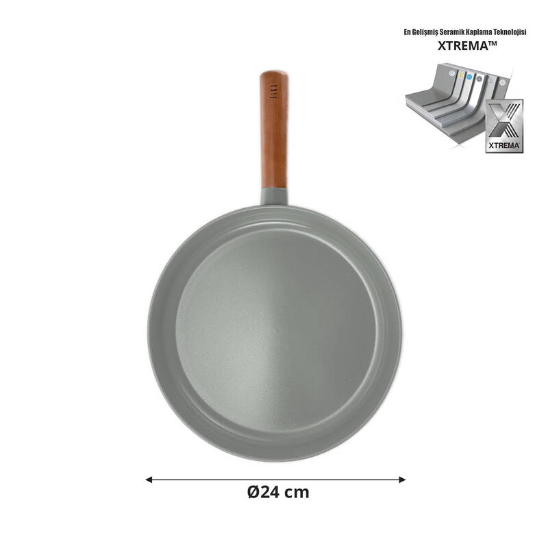 Fika Alüminyum Döküm Tava 24Cm Gri - 8