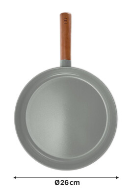 Fika Seramik Kaplama Tava 28 CM - Gri - 3