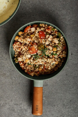 Fika Alüminyum Döküm Wok Tava 26Cm Gri - 4