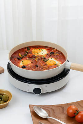 Fika Bej Tencere Ve Tava Seti 5 Parça - 5