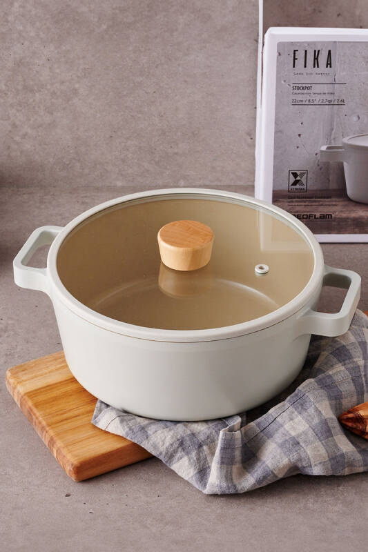 Fika Bej Tencere Ve Tava Seti 5 Parça - 8