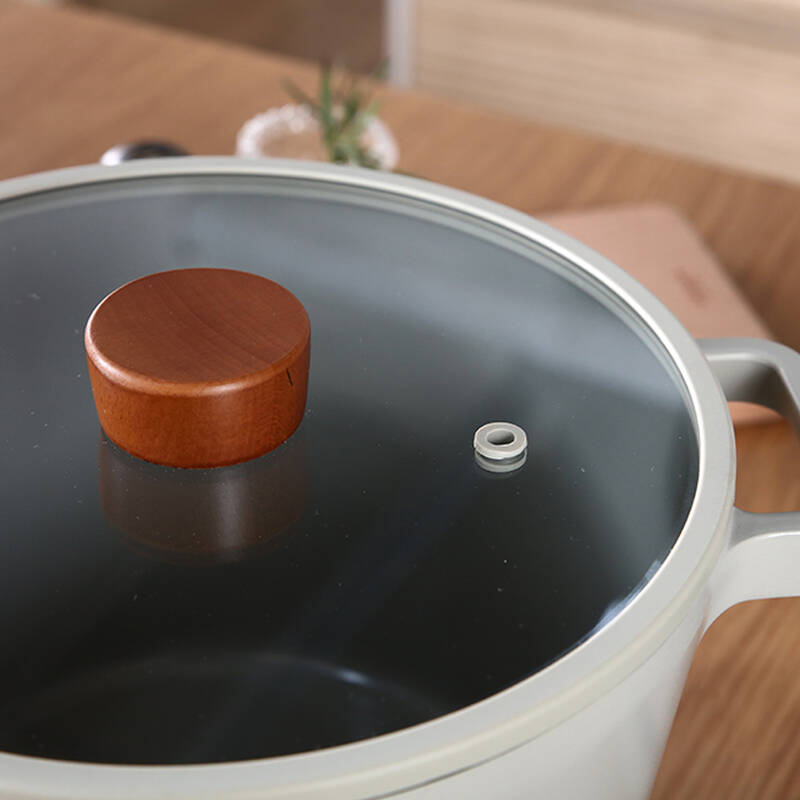 Fika Cam Kapaklı Alüminyum Döküm Derin Tencere 22 Cm Gri - 8