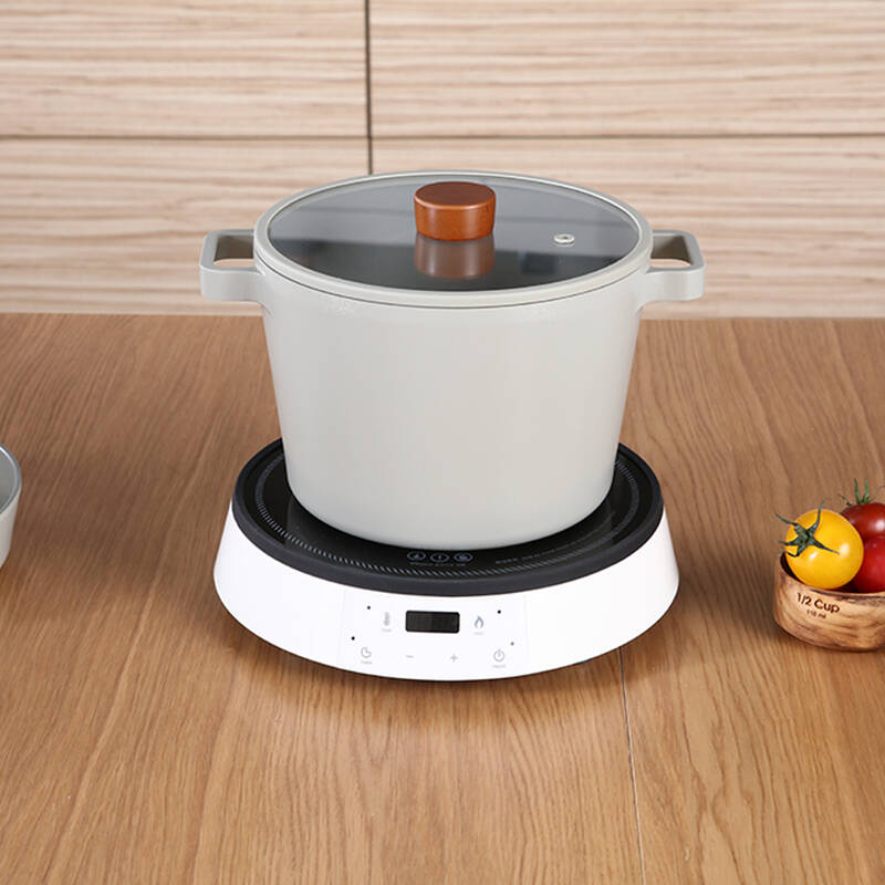 Fika Cam Kapaklı Alüminyum Döküm Derin Tencere 22 Cm Gri - 7