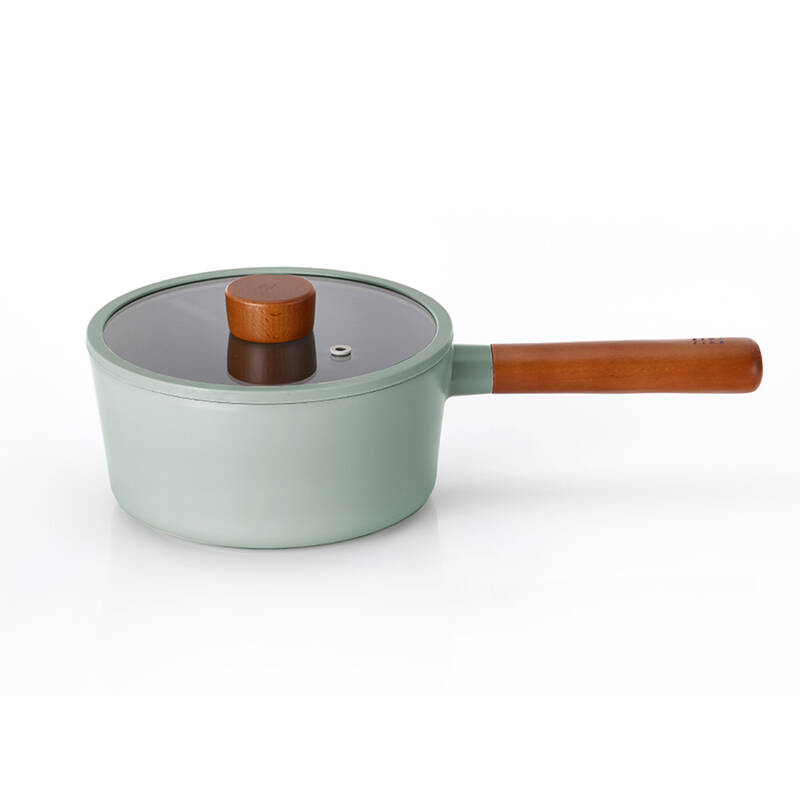 Fika Cam Kapaklı Alüminyum Döküm Sos Tenceresi 18 Cm Gri - 5