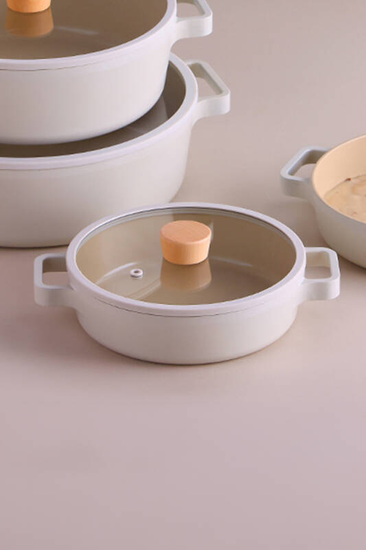 Fika Seramik Kaplama Cam Kapaklı Sahan 18 CM - Bej - 1