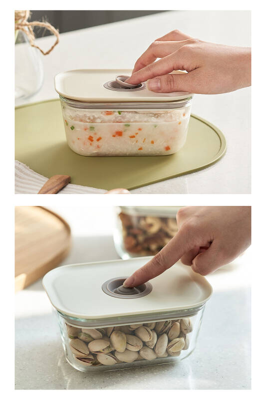 Fika Clık Dikdörtgen Saklama Kabı 2600Ml Bej - 6
