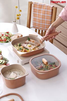 Fika Comfort Terracota Tencere ve Tava Seti 10 Parça - 7