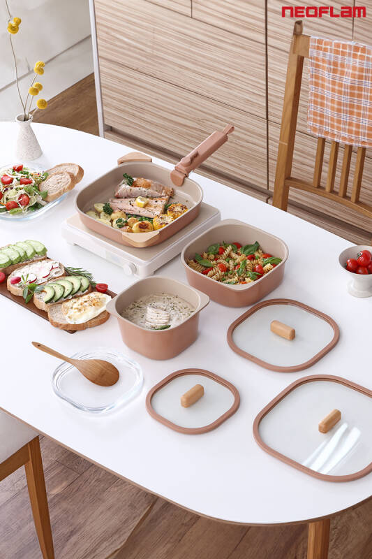 Fika Comfort Terracota Tencere ve Tava Seti 10 Parça - 8