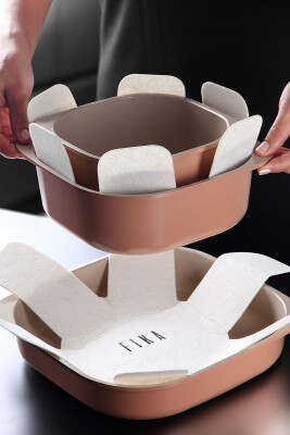 Fika Comfort Seramik Kaplama Terracota Tencere ve Tava Seti - 10 Parça - 6