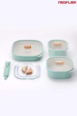 Fika Comfort Yeşil Tencere ve Tava Seti 10 Parça 