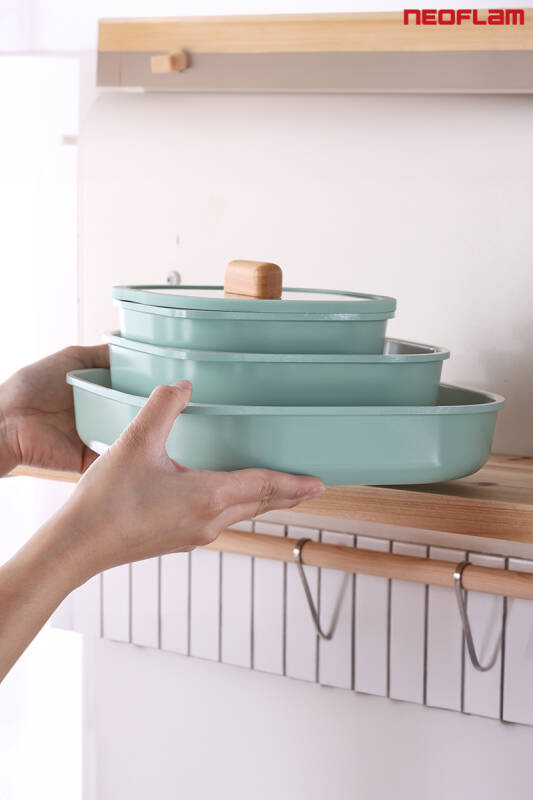 Fika Comfort Yeşil Tencere ve Tava Seti 10 Parça - 5