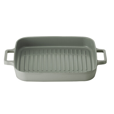 Fika Dikdörtgen Aluminyum Grill Tava 28Cm Gri - 5