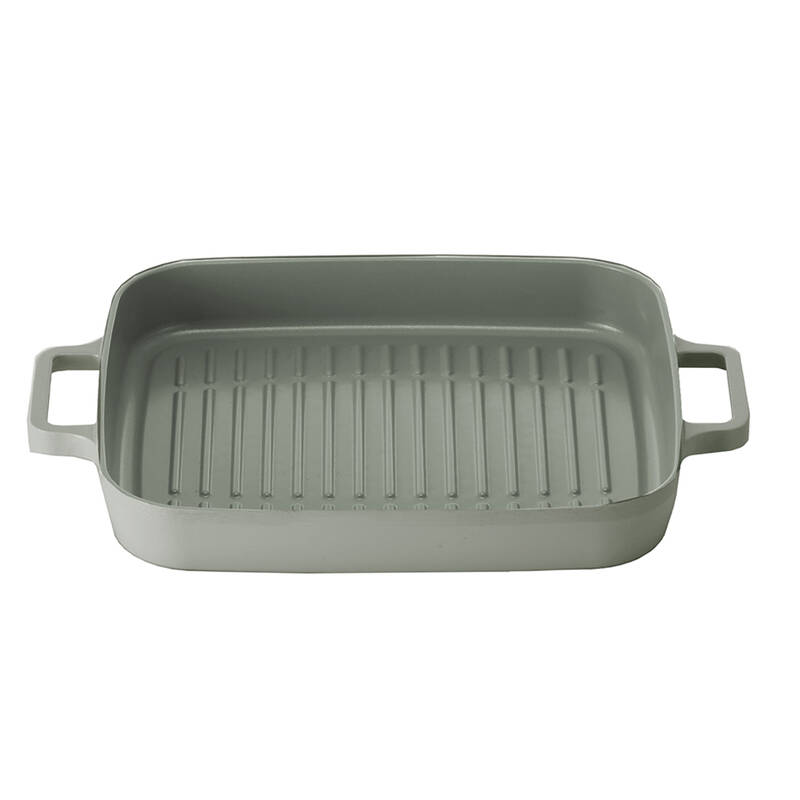 Fika Dikdörtgen Aluminyum Grill Tava 28Cm Gri - 5