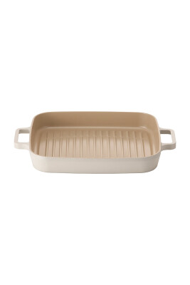 Fika Dikdörtgen Aluminyum Grill Tava 28 Cm, Bej - 3